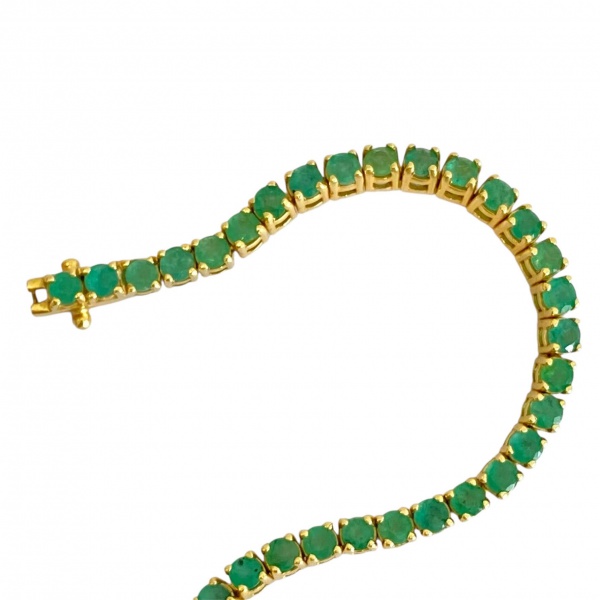 Joias . Pulseira Riviera em Ouro Amarelo 18K com Rubis e Diaman foto 3