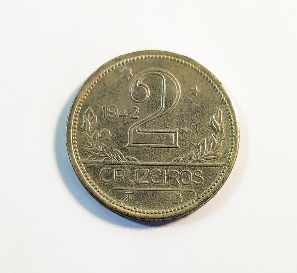Moeda com defeito de fabricação. Brasil. 300 Réis 1940.