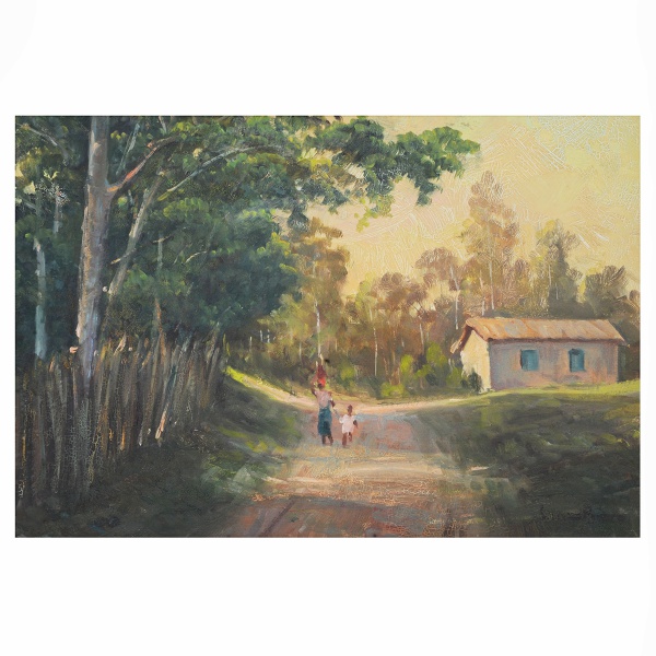 SYLVIO PINTO (1918 1997) Óleo sobre tela, Paisagem, assinado