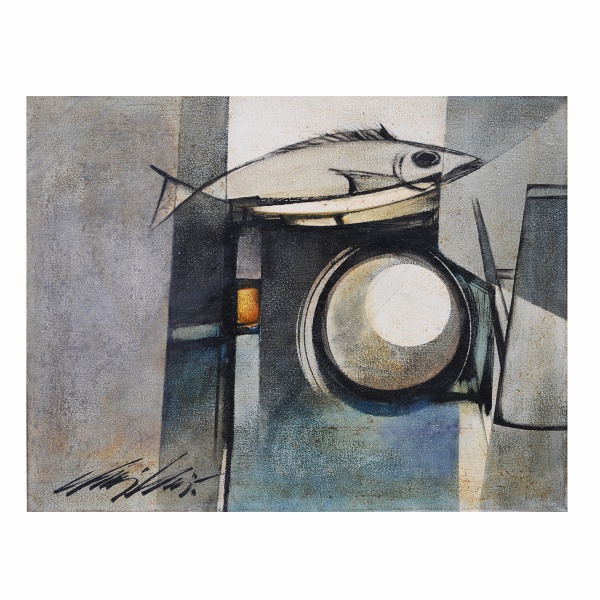 Óleo sobre tela, Abstrato, assinado no e