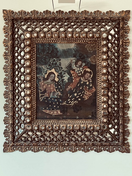 CUSQUENHO maravilhoso quadro OST com belíssima moldura