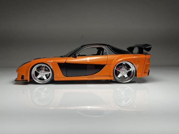 Han`s Mazda RX7 Laranja Fast & Furious - Jada Escala 1/