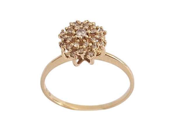 Joias . Aliança Inteira em Ouro Amarelo 18K com Diamantes  2,3g foto 6