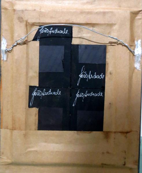 João Andrade - 1960 - Arte Popular - Mini quadro óleo sobre