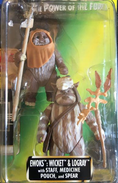 STAR WARS - THE POWER OF THE FORCE - EWOKS WICKET & LOG