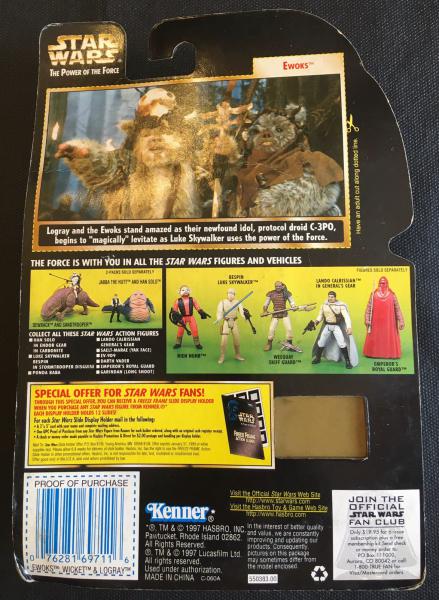 STAR WARS - THE POWER OF THE FORCE - EWOKS WICKET & LOG
