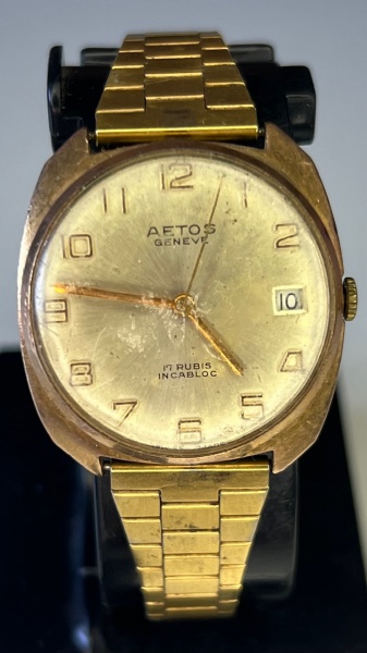 Aetos Geneve Relógio suíço de pulso automático com pulseira em