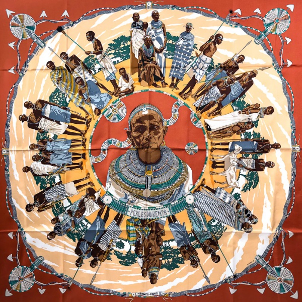 Joias . Autêntico Lenço Hermés SUPER RARO, em perfeito estado. 90x90cm.