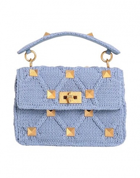 Bolsas . Autêntica Bolsa Valentino Garavani Tote Roman Stud Small Tricot NOVA SEM USO, ...