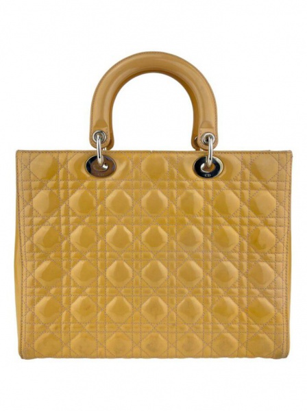 Bolsas . Autêntica Bolsa Christian Dior Lady Dior Large Verniz - marquinhas do tempo no ...