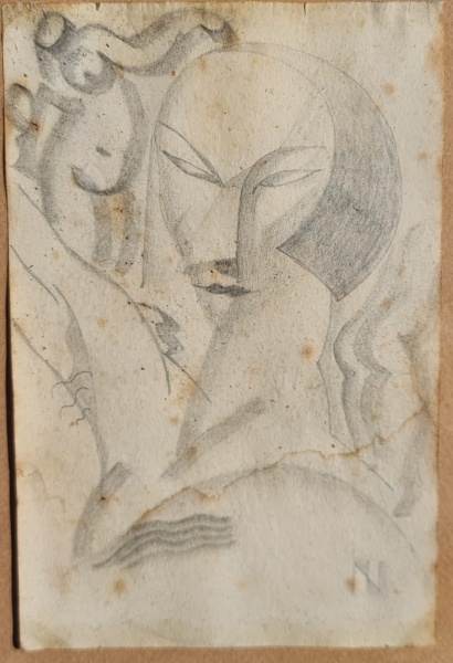 Joias . Ismael Nery - Grafite sobre Papel. Med 10x15cm sem moldura.40x46cm com moldura.