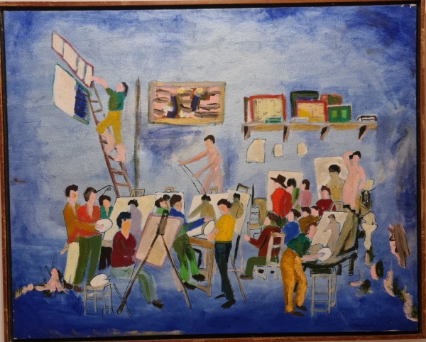 Arte . Augusto Herkenroff -  2004 Atelier David óleo sobre tela  med 100 X 80