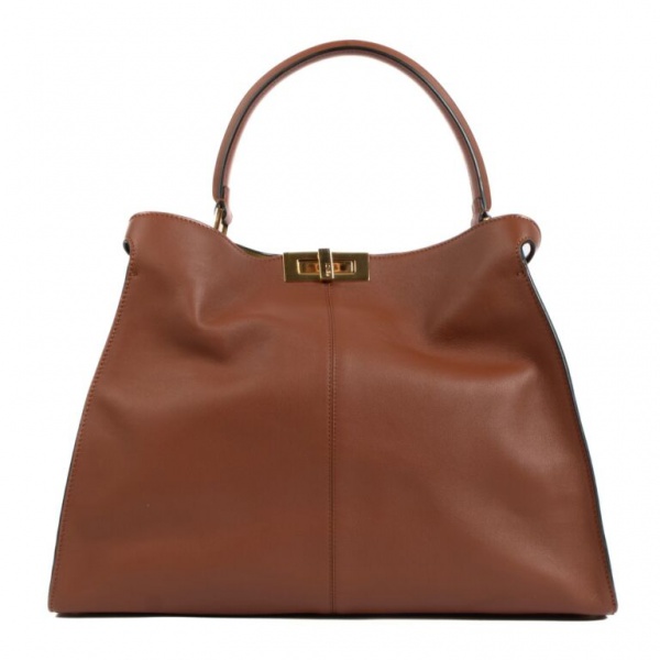 Bolsas . Autêntica Bolsa Fendi Pekaboo Camel X-Lite Large EM ESTADO DE LOJA, COM DUST ...