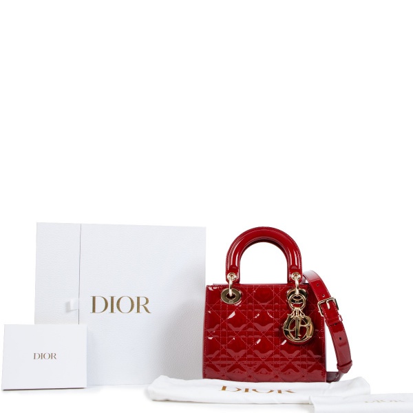 Bolsas . Autêntica Bolsa Lady Dior Cannage Small NOVA, em perfeito estado com dust ...