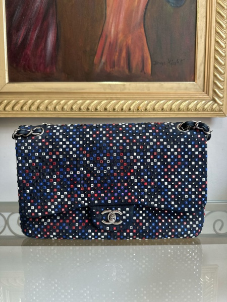 Bolsas . Autêntica Bolsa Chanel Jeans JUMBO impecável com dust bag.