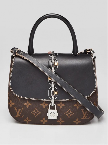 Bolsas . AUTÊNTICA BOLSA LOUIS VUITTON Black Monogram Canvas Chain It PM BagEM PERFEITO ...