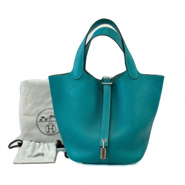 Bolsas . Autêntica Bolsa Picotin 18 - NOVA, sem uso, verde água perfeita. Com dust bag, ...