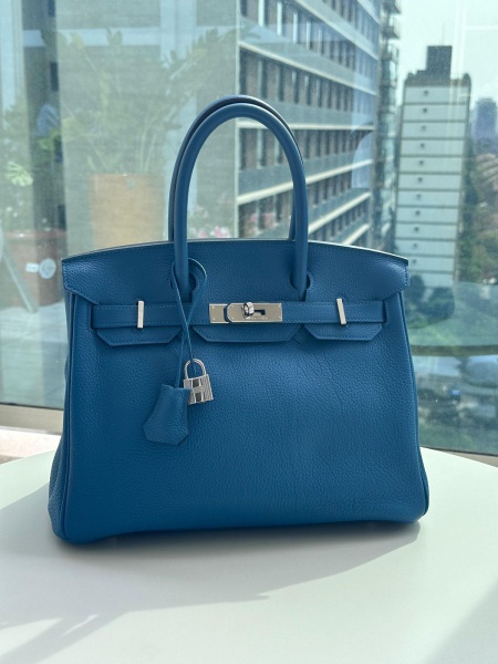Bolsas . Autêntica Bolsa Hermés Birkin 30 NOVA, com dust Bag, Chaves e cadeado. Cor ...