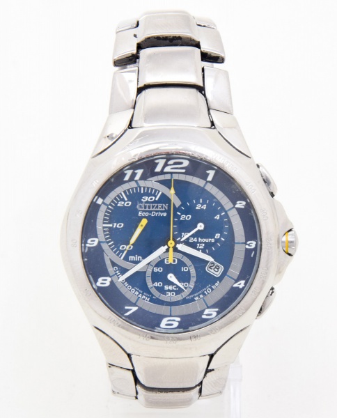 CITIZEN CHRONÓGRAFO ECO DRIVE - REFERÊNCIA: H570 - Lindo Relógio