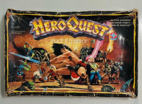 OPORTUNIDADE - RARO E COBIÇADO JOGO DE TABULEIRO RPG - HERO QUEST VOCÊ É O HERÓI, VERSÃO DA BRINQU