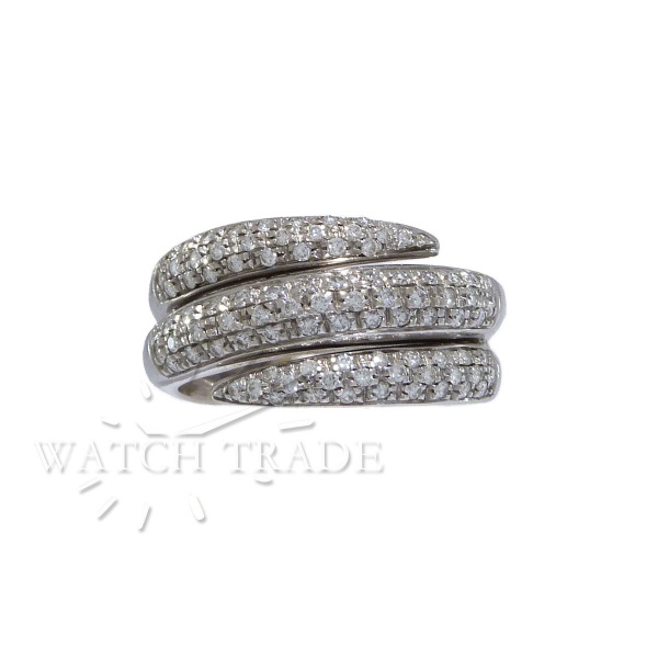 Relogios . LINDO ANEL CHUVEIRO DE DIAMANTES EM OURO BRANCO 18K. PE foto 3