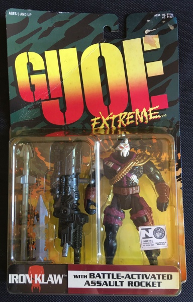 G I JOE EXTREME /IRON KLAW ACTION FIGURE BATTLE-ACTIVATED ASSAU