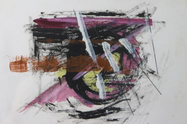 Par de gravuras assinadas e datada de dezembro de 2001, composição