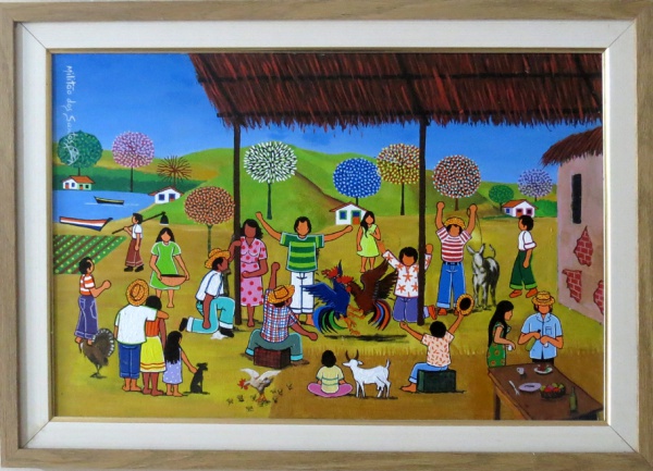 Joel Oliveira - 1972 - Lindo quadro óleo sobre tela, Coqueiros