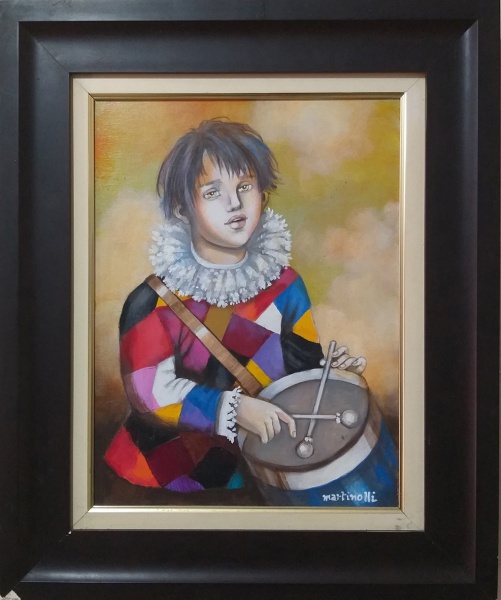 Martinolli - 1938 - Quadro óleo sobre tela, medindo 30x40cm, com