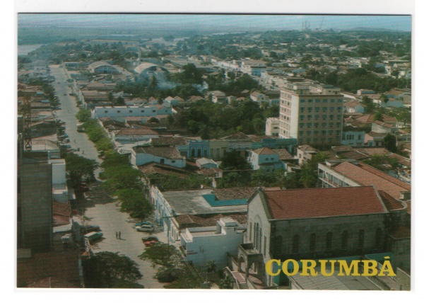 Cartão Postal Vista parcial da cidade Corumbá CG.