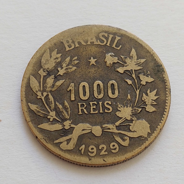 MOEDA 1000 REIS 1929