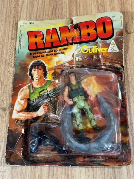 Boneco raro do Rambo da Gulliver. Com embalagem original, lacrado. Conforme fotos.