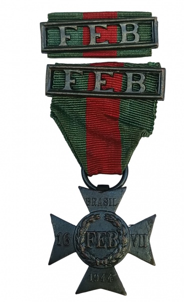 F.E.B - MEDALHA / CONDECORAÇÃO - Medalha de Campanha Força Expedicionária Brasileira (F.E.B). 1944.