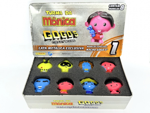 GOGOS - CRAZY BONES - TURMA DA MÔNICA - LATA METÁLICA EXCLUSIVA