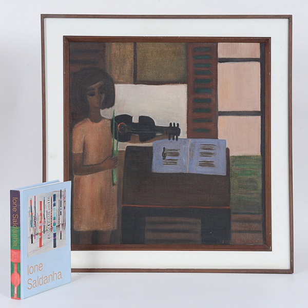 IONE SALDANHA  (Alegrete, 1919/Rio de Janeiro, 2001) - Sem título - óleo s/ tela 59 x 59 cm, ass. in