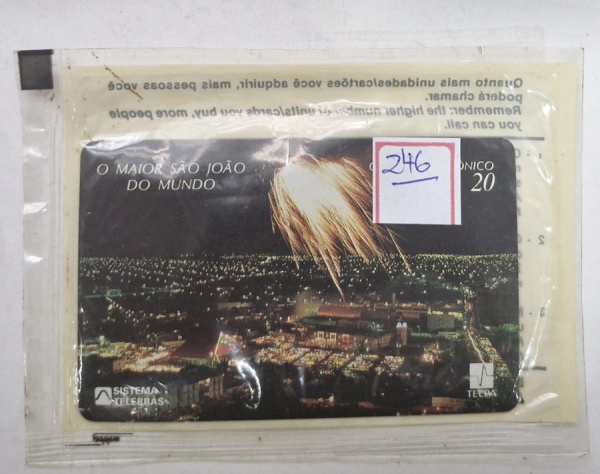 Cartão telefônico escasso - Maior "SÃO JOÃO" do Mundo.