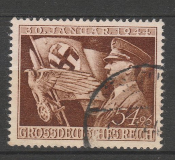 ALEMANHA REICH -  SELO USADO - HITLER SUÁSTICA