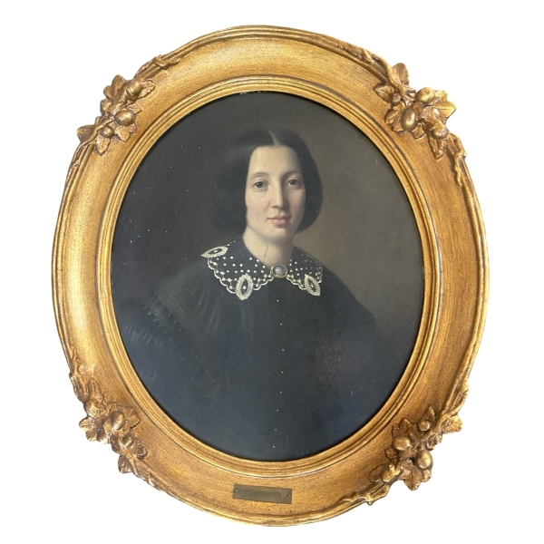 R.Q. Monvoisin. Raymond Auguste Quinsac Monvoisin. ( França. 1790/ França. 1870) Retrato. Óleo sobre