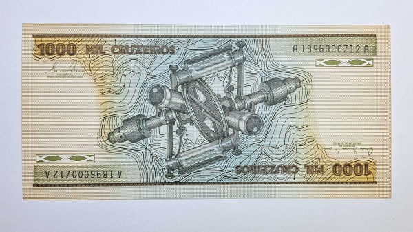 Cédula do Brasil - 1000 Cruzeiros - Série 1896 AA - Rara - menos de 50 peças conhecidas - 1983 - C16