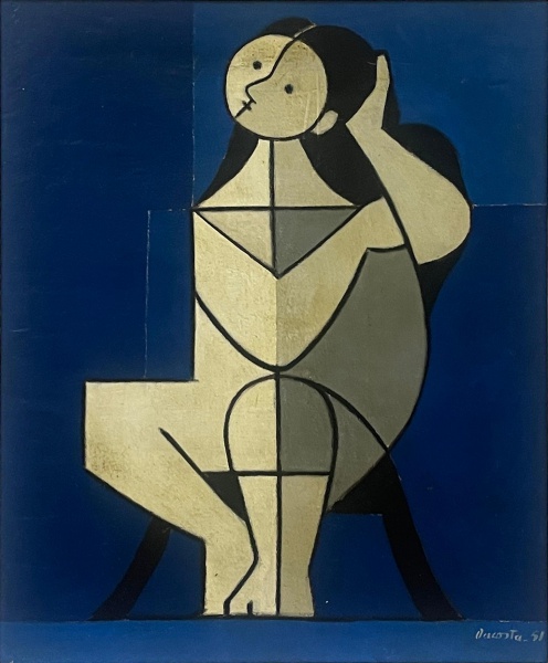 MILTON DA COSTA "SEM TÍTULO" O.s.t. assinado no cid Mede: 37 x 45 cm com moldura 64 x 71 cm
