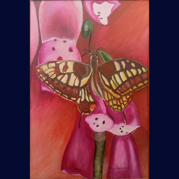 Márcia Mayumi Ykoyama. Oleo sobre tela. Medidas. 122 X 82cm. Assinado no canto inferior direito. Esp
