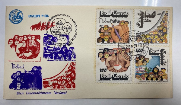 Brasil - Ano 1972 - Envelope Com carimbo de 1ºDia Comemorativo - Leve Mancha