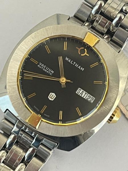 RELOGIO WALTHAM VACUUM AUTOMÁTICO , 36MM FUNCIONANDO, PULSEIRA DE