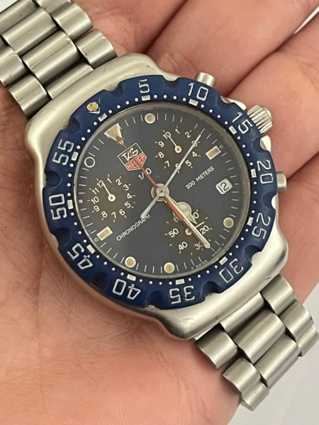 RELOGIO TAG HEUER FÓRMULA CA 1210 AZUL 37,5MM CRONOGRAFO, 100% ORIGINAL, CLÁSSICO, QUARTZ,  ARO AZUL, SERVE PULSO DE 17,5 CM CIRCUNFERÊNCIA, FUNCIONANDO,