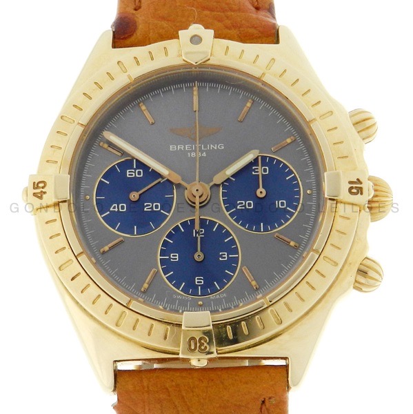 Relógio Breitling Callisto Chronograph - Ref. K11045 - Caixa em Ouro Amarelo 18k 750 - Pulseira em Couro - Tamanho da caixa: 36 mm - Funções: Horas - Minutos - Segundos - - Movimento: Mecânico a Corda Manual Cal. Breitling Caliber 11 - Visor: Cristal de Safira - Acompanha: Caixa - Certificado - Certificado The Watch Register