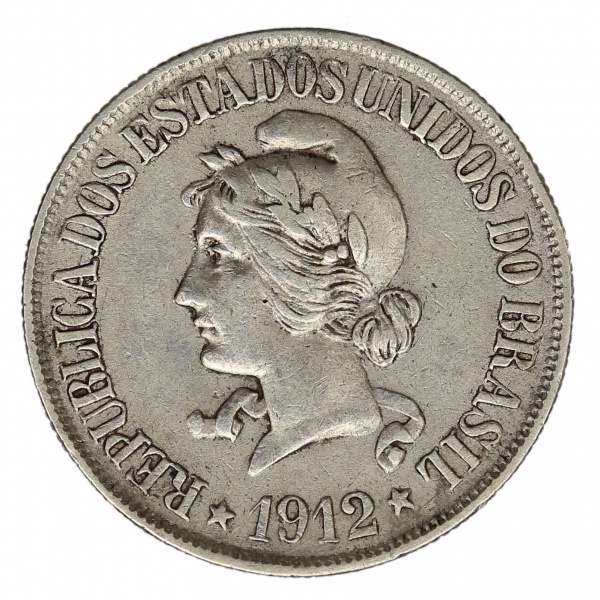 Moeda do Brasil - Prata da República - 500 réis - 1912 - Cat. Ai. P.685 - RARA
