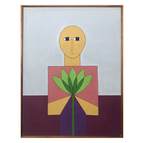 Antonio Maia- Tela Assinada Ex-Voto 61,5 x 47,5 com moldura
