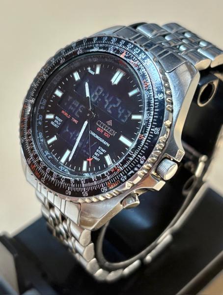 Citizen World Time WR100 - Raro Relógio de pulso Quartz com