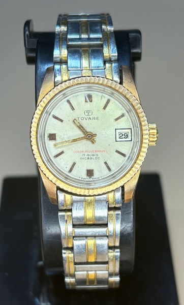 Tovare - Relógio suíço de pulso à corda com pulseira em aço