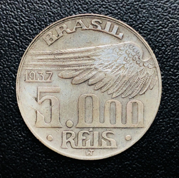 Moeda do Brasil Rara - 600 Reis 1754 R ( Serie de Jotas - J ) - P